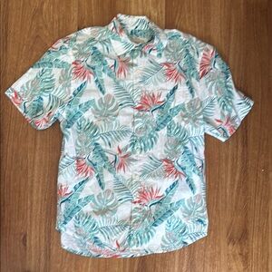 Tommy Bahama Casual Green and Red Button Down Shirt